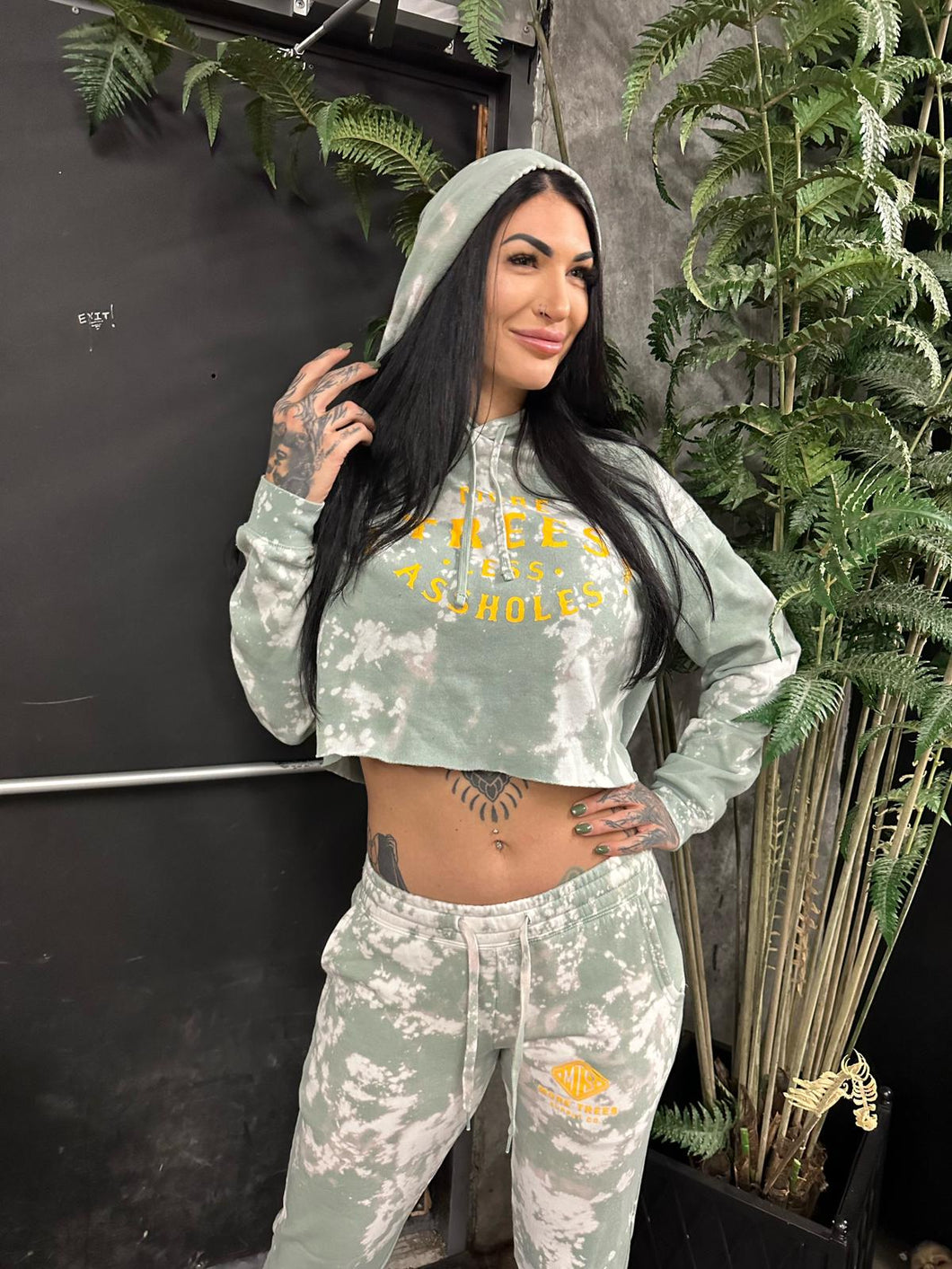 More Trees Women's Cropped Pullover Hoodie