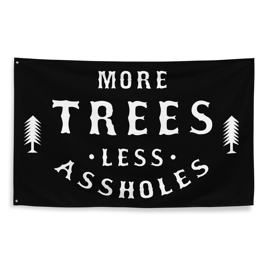 More Trees Flag - Black