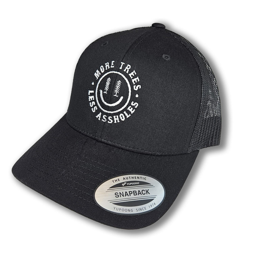 More Trees Embroidered Happyface Hat